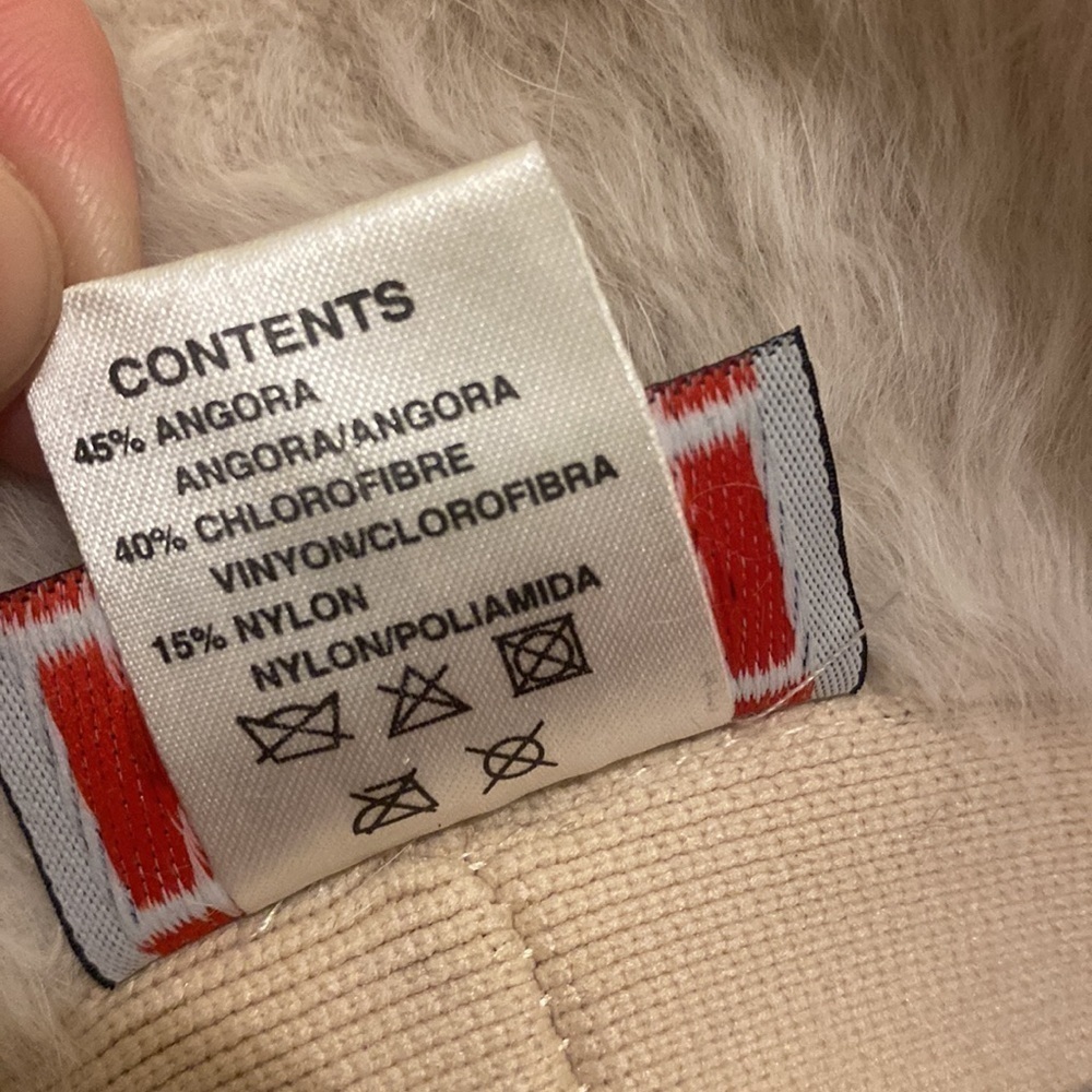 Kangol Cream Faux Fur Bucket Hat with Black Logo - Picture 8 of 10